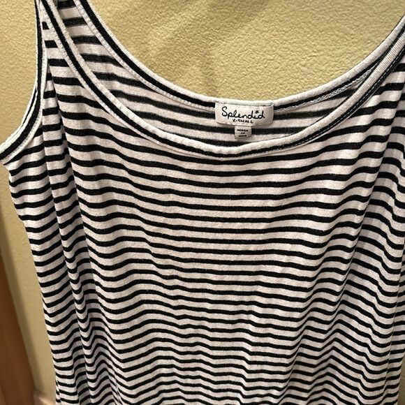 Splendid woman's black and white striped long sundress - Picture 3 of 10